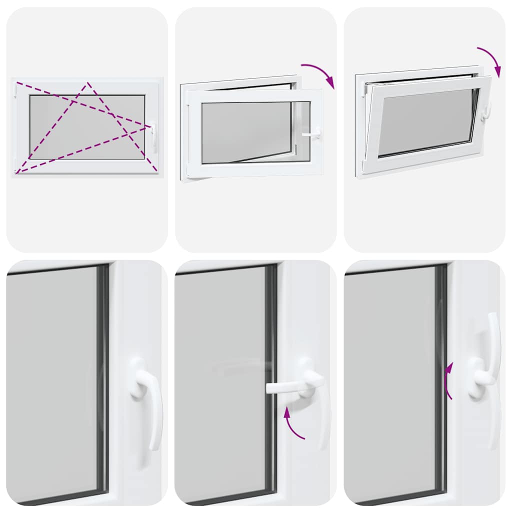 vidaXL Παράθυρο Υπογείου "RISOR" 90x70 εκ. Ανακλινόμενο & Περιστρεφόμενο DIN Αριστερό Ανθρακί