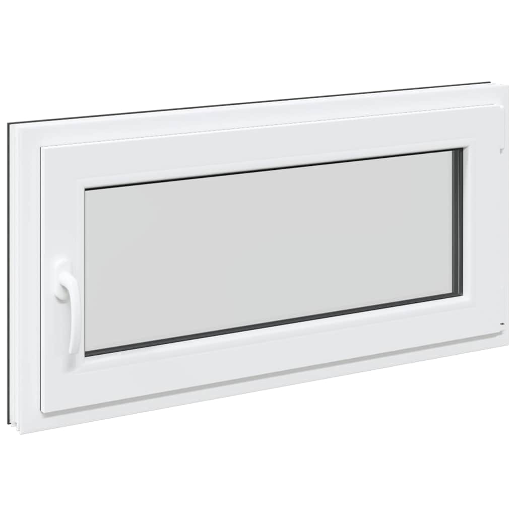 vidaXL Παράθυρο Υπογείου "RISOR" 100x50 εκ. Ανακλινόμενο & Περιστρεφόμενο DIN Δεξί Ανθρακί