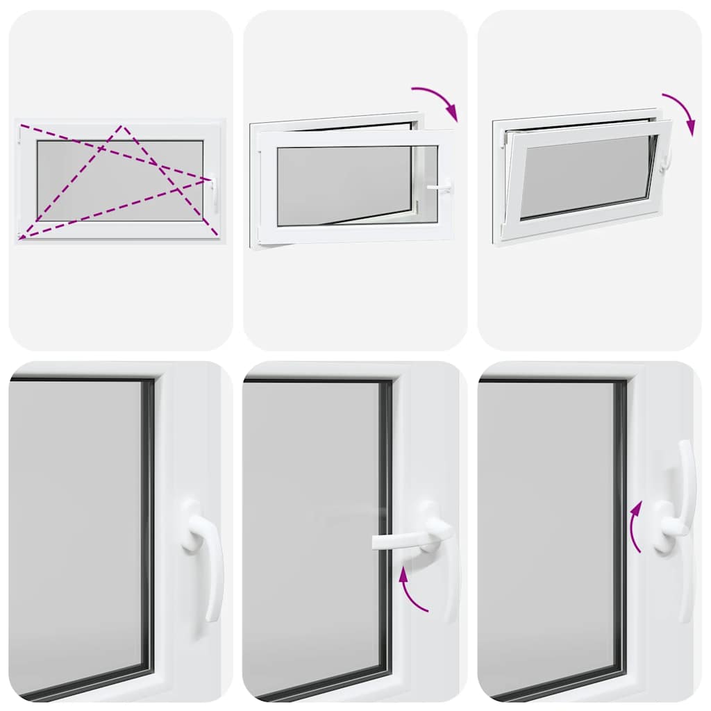 vidaXL Παράθυρο Υπογείου "RISOR" 100x60 εκ. Ανακλινόμενο & Περιστρεφόμενο DIN Αριστερό Ανθρακί