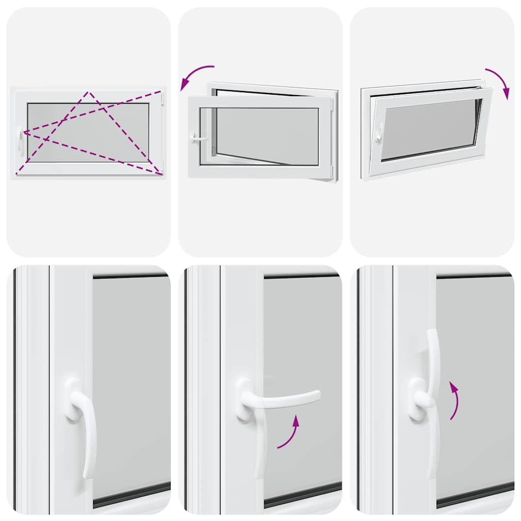 vidaXL Παράθυρο Υπογείου "RISOR" 100x70 εκ. Ανακλινόμενο & Περιστρεφόμενο DIN Δεξί Ανθρακί