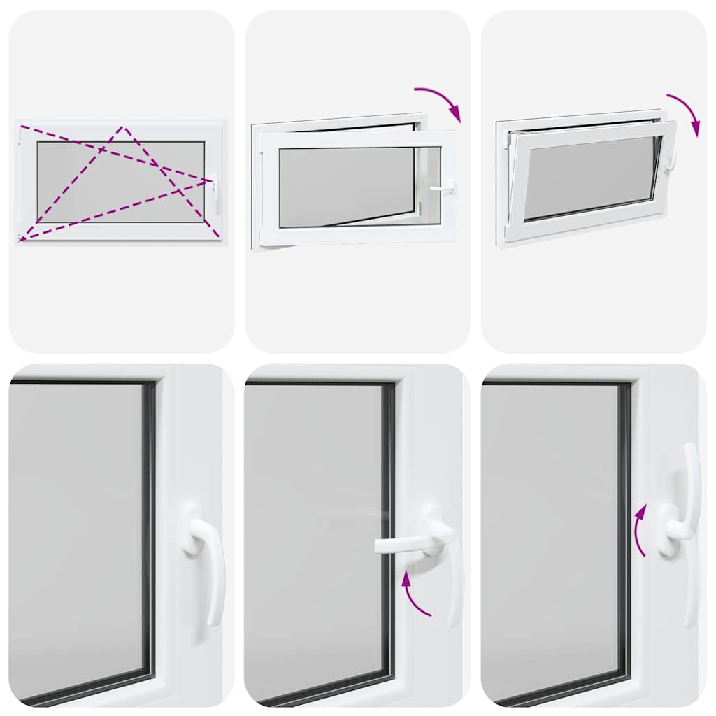 vidaXL Παράθυρο Υπογείου "RISOR" 100x70 εκ. Ανακλινόμενο & Περιστρεφόμενο DIN Αριστερό Ανθρακί