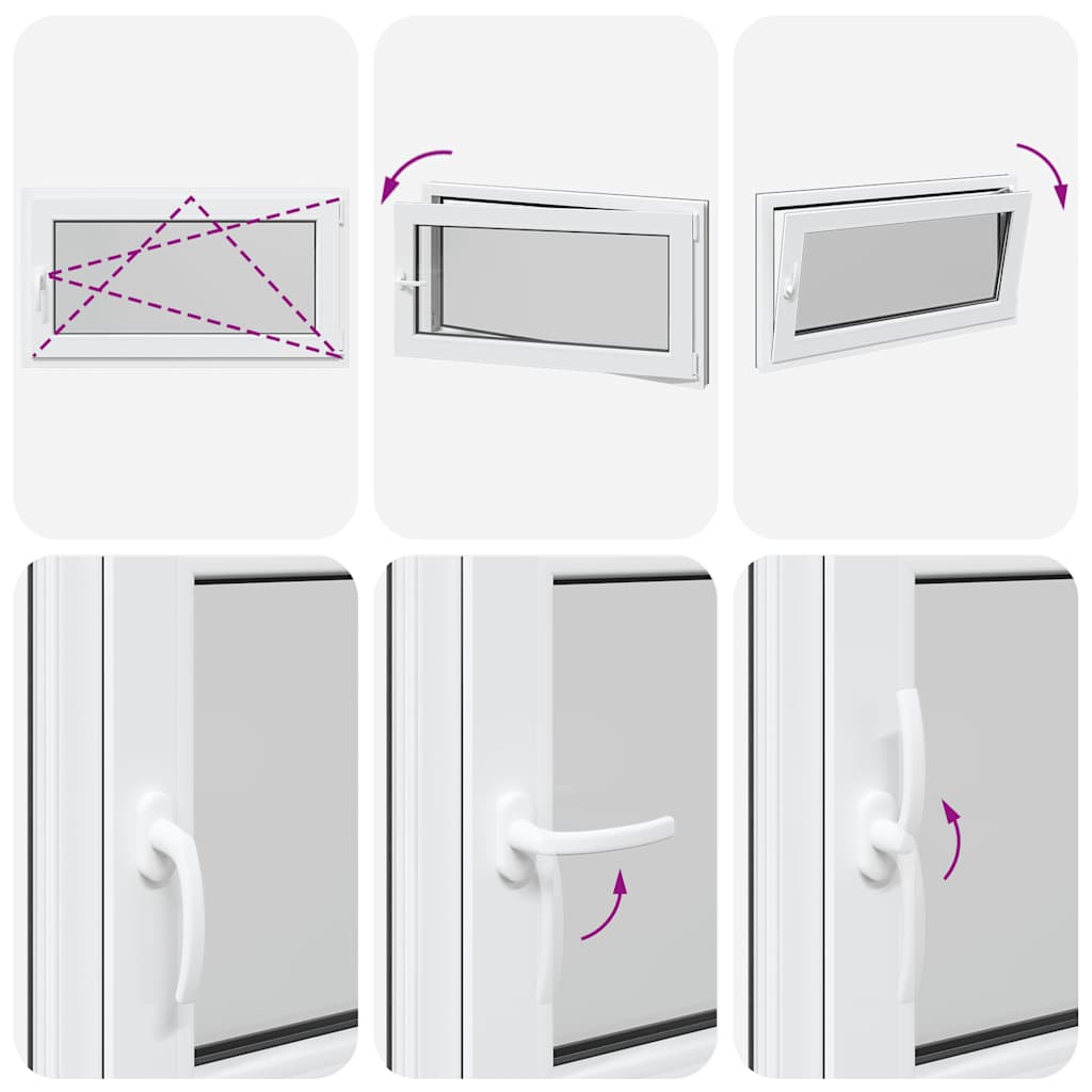 vidaXL Παράθυρο Υπογείου "RISOR" 110x70 εκ. Ανακλινόμενο & Περιστρεφόμενο DIN Δεξί Ανθρακί