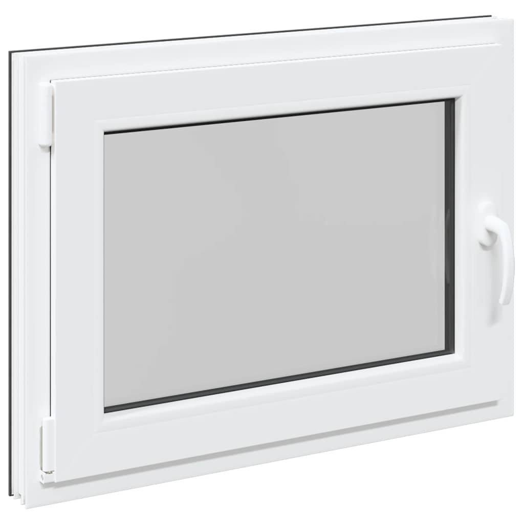 vidaXL Παράθυρο Υπογείου "RISOR" 80x60 εκ. Ανακλινόμενο & Περιστρεφόμενο DIN Αριστερό Ανθρακί