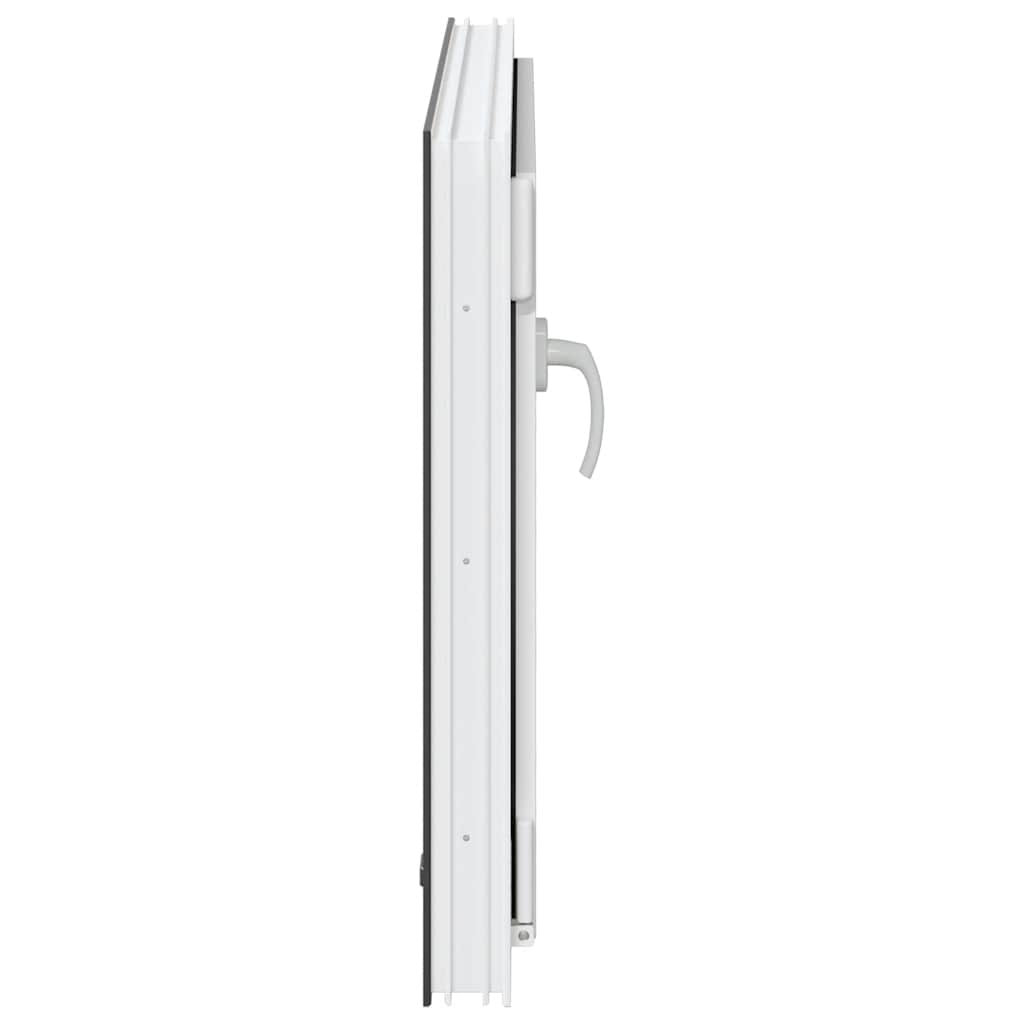 vidaXL Παράθυρο Υπογείου "RISOR" 80x60 εκ. Ανακλινόμενο & Περιστρεφόμενο DIN Αριστερό Ανθρακί