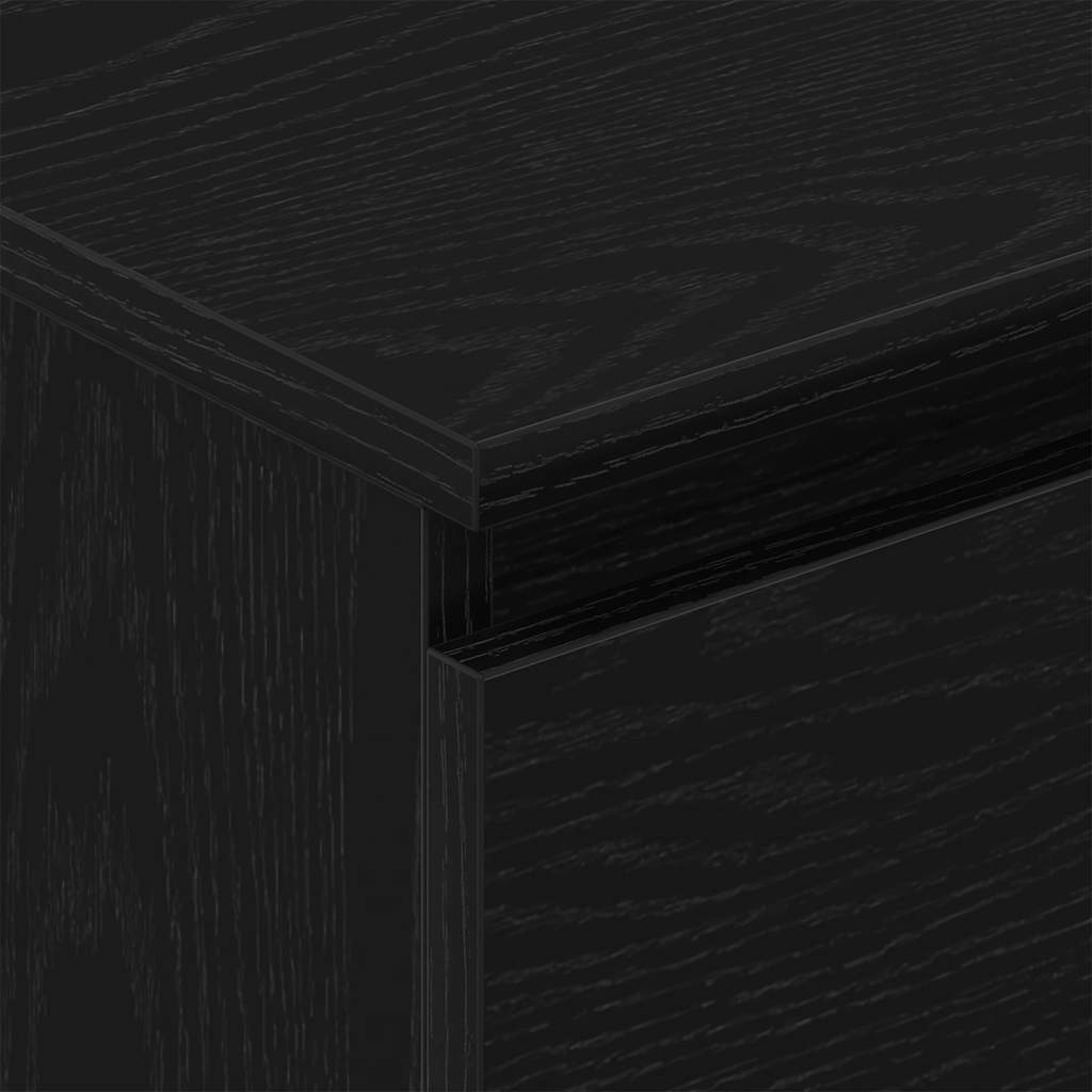 vidaXL Συρταριέρα Μαύρο Δρυς 60 x 35 x 98,5 εκ. από Επεξεργασμένο Ξύλο