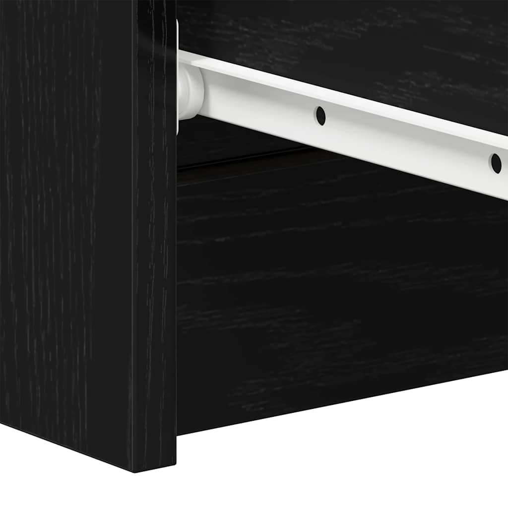 vidaXL Συρταριέρα Μαύρο Δρυς 60 x 35 x 98,5 εκ. από Επεξεργασμένο Ξύλο