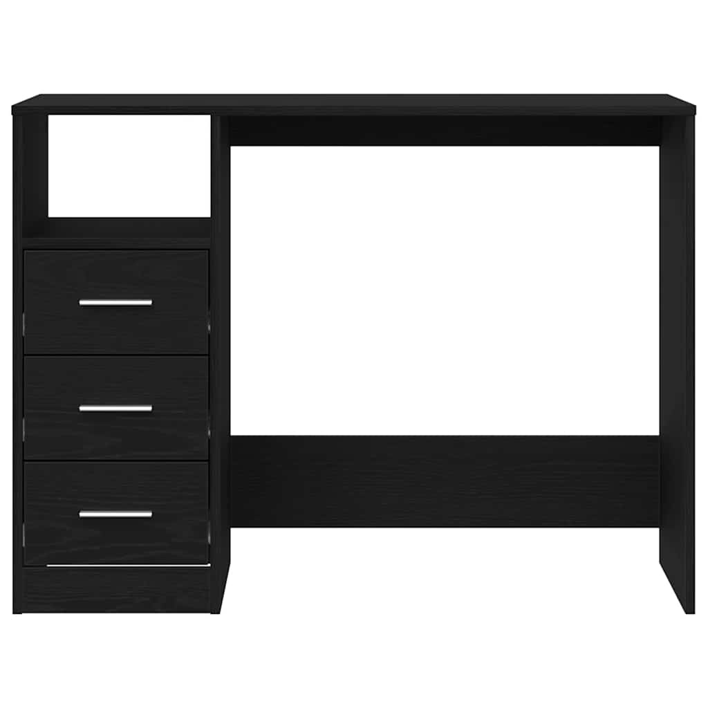 vidaXL Γραφείο με Συρτάρια Μαύρη Δρυς 102 x 50 x 76 εκ. από Τεχνητό Ξύλο