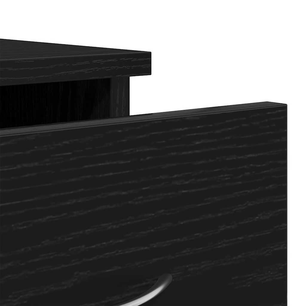 vidaXL Ντουλάπι Τοίχου Μαύρο Δρυς 88x26x18,5 εκ Επεξεργασμένο Ξύλο
