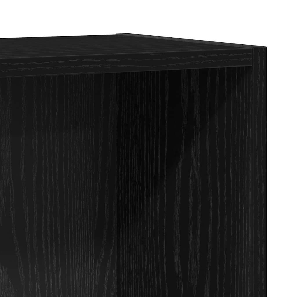 vidaXL Βιβλιοθήκη Μαύρη Δρυς 40x24x76 εκ. από Τεχνητό Ξύλο