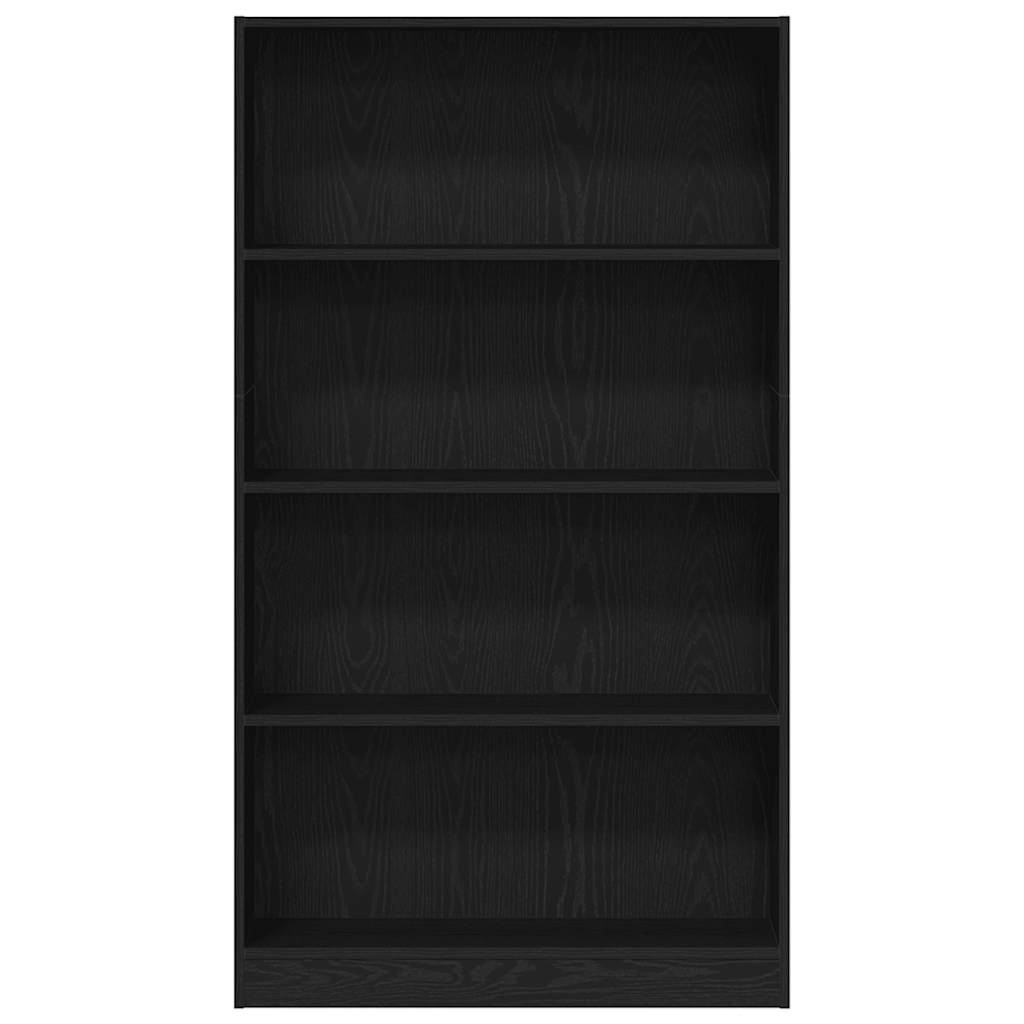 vidaXL Βιβλιοθήκη 4 Επιπέδων Μαύρη Δρυς 80x24x143 εκ. από Τεχνητό Ξύλο