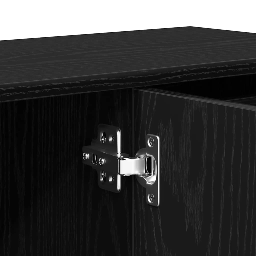 vidaXL Μπουφές Μαύρης Δρυός 91x29,5x75 εκ. από Τεχνητό Ξύλο