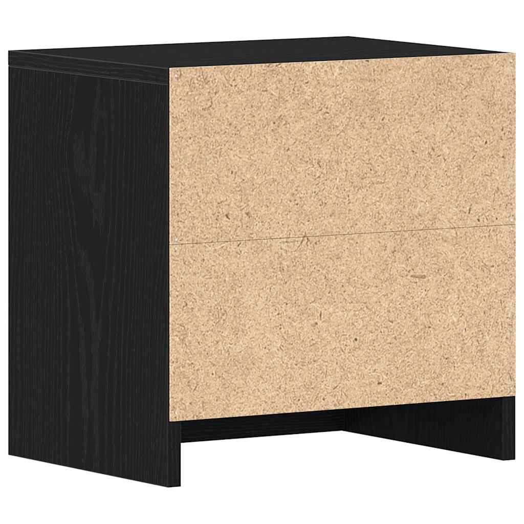 vidaXL Κομοδίνα 2 τεμ. Μαύρη Δρυς 40x30x40 εκ. από Τεχνητό Ξύλο