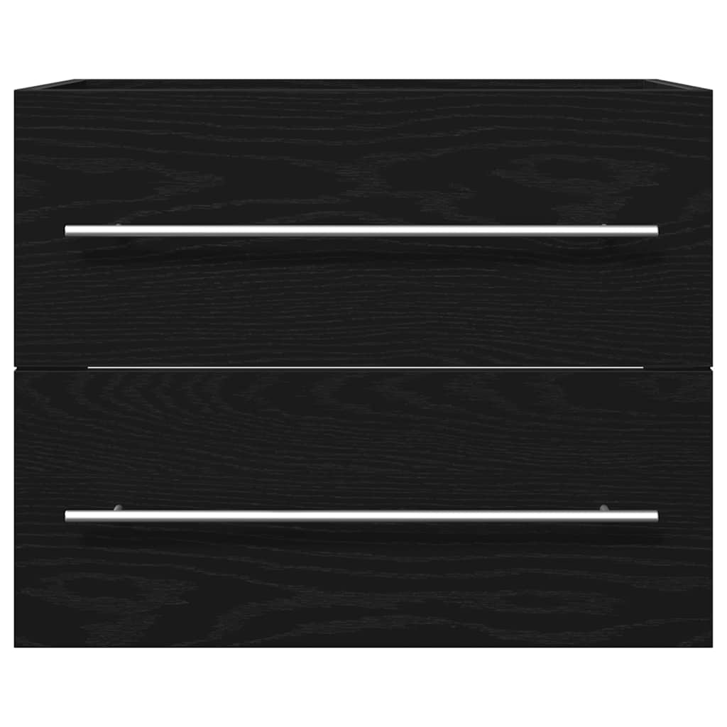 vidaXL Ντουλάπι Νιπτήρα Μπάνιου Μαύρο Δρυς 60x38,5x48 εκ. από Τεχνητό Ξύλο