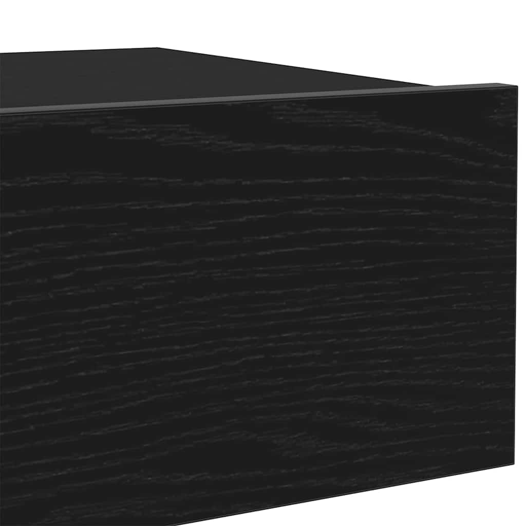 vidaXL Ντουλάπια Τηλεόρασης με Φωτιστικά LED 2 τεμ. Μαύρο Δρυς 60x35x15,5 εκ.