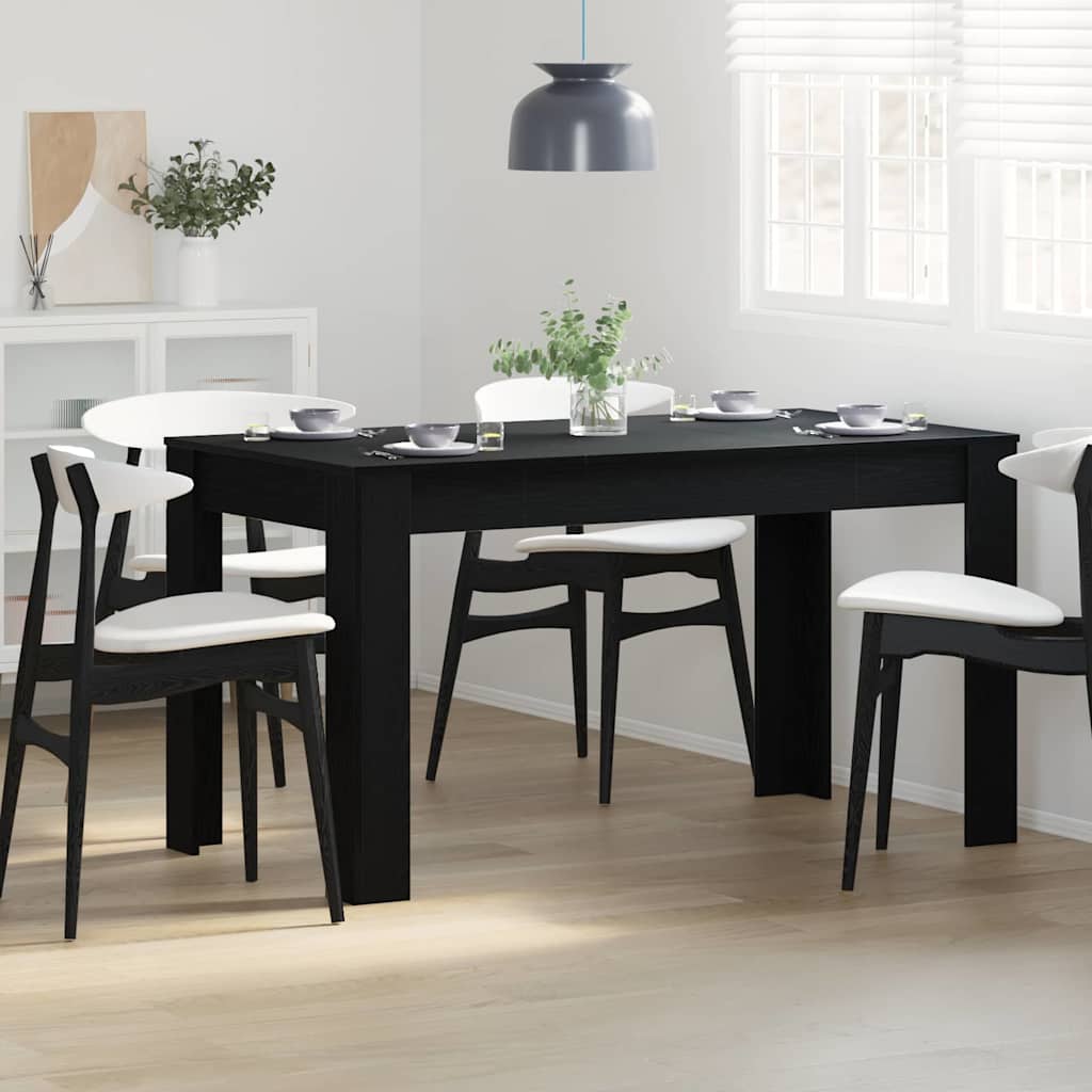 vidaXL Τραπεζαρία Μαύρη Οξυά 140 x 74,5 x 76 εκ. συνθετικό ρατάν