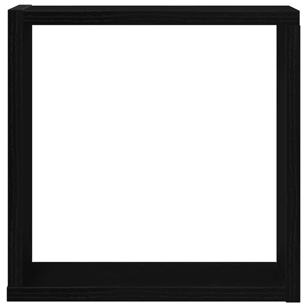 vidaXL Ράφια Τοίχου Κύβοι 2 τεμ. Μαύρο Δρυς 30x15x30 εκ. από Τεχνητό Ξύλο