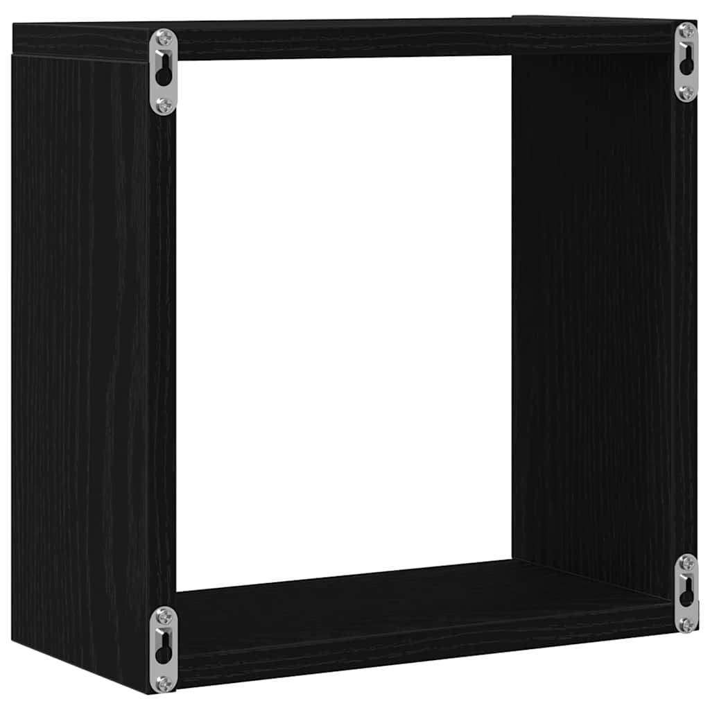 vidaXL Ράφια Τοίχου Κύβοι 6 τεμ. Μαύρο Δρυς 30x15x30 εκ. από Τεχνητό Ξύλο
