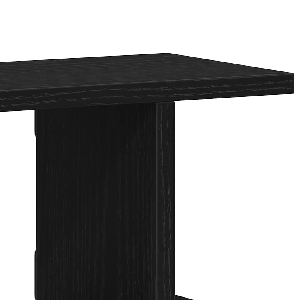 vidaXL Ράφια τοίχου 2 τεμάχια Μαύρη βελανιδιά 75x18x20 cm