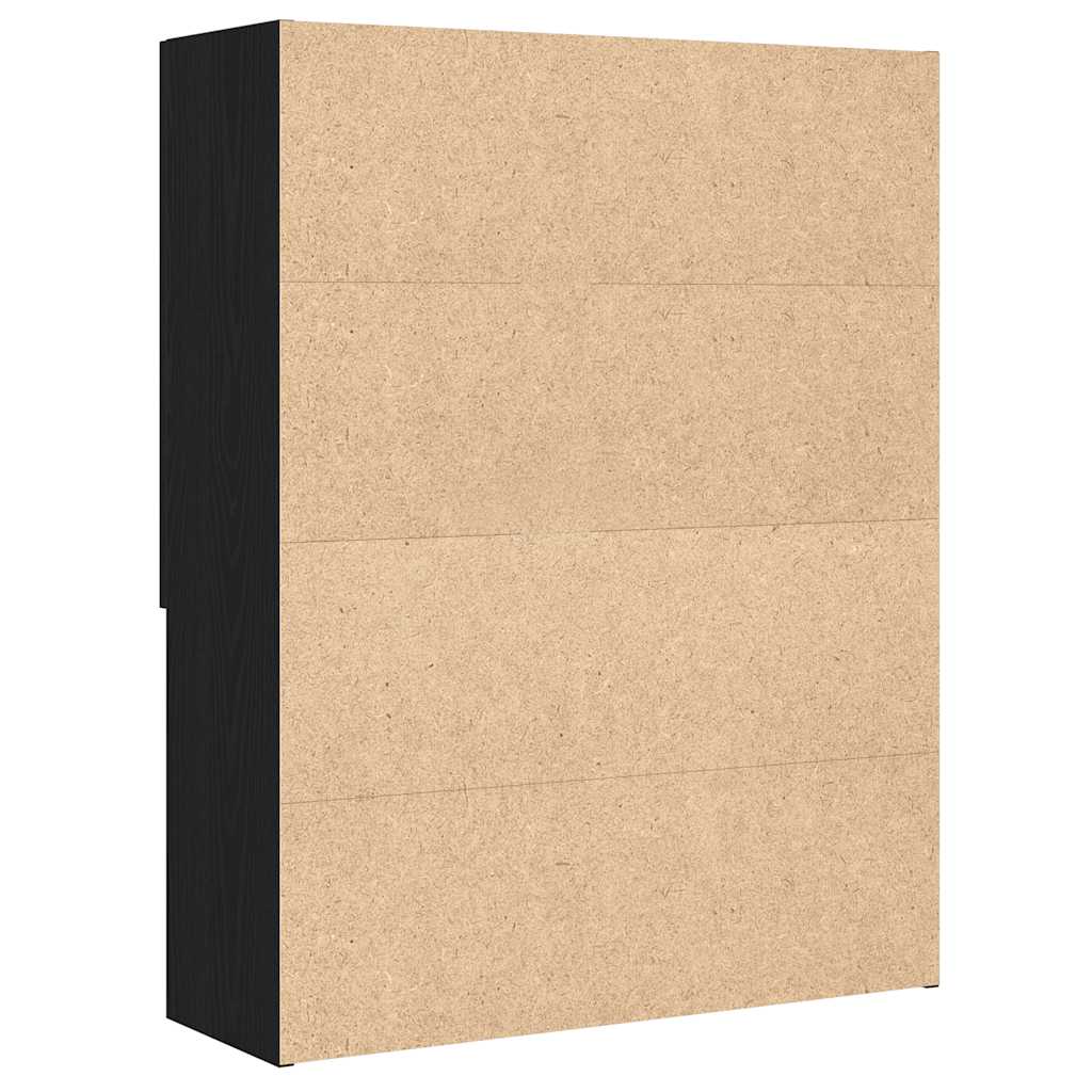 vidaXL Ντουλάπι Πλυντηρίου Μαύρη Δρυς 70,5 x 25,5 x 90 εκ.