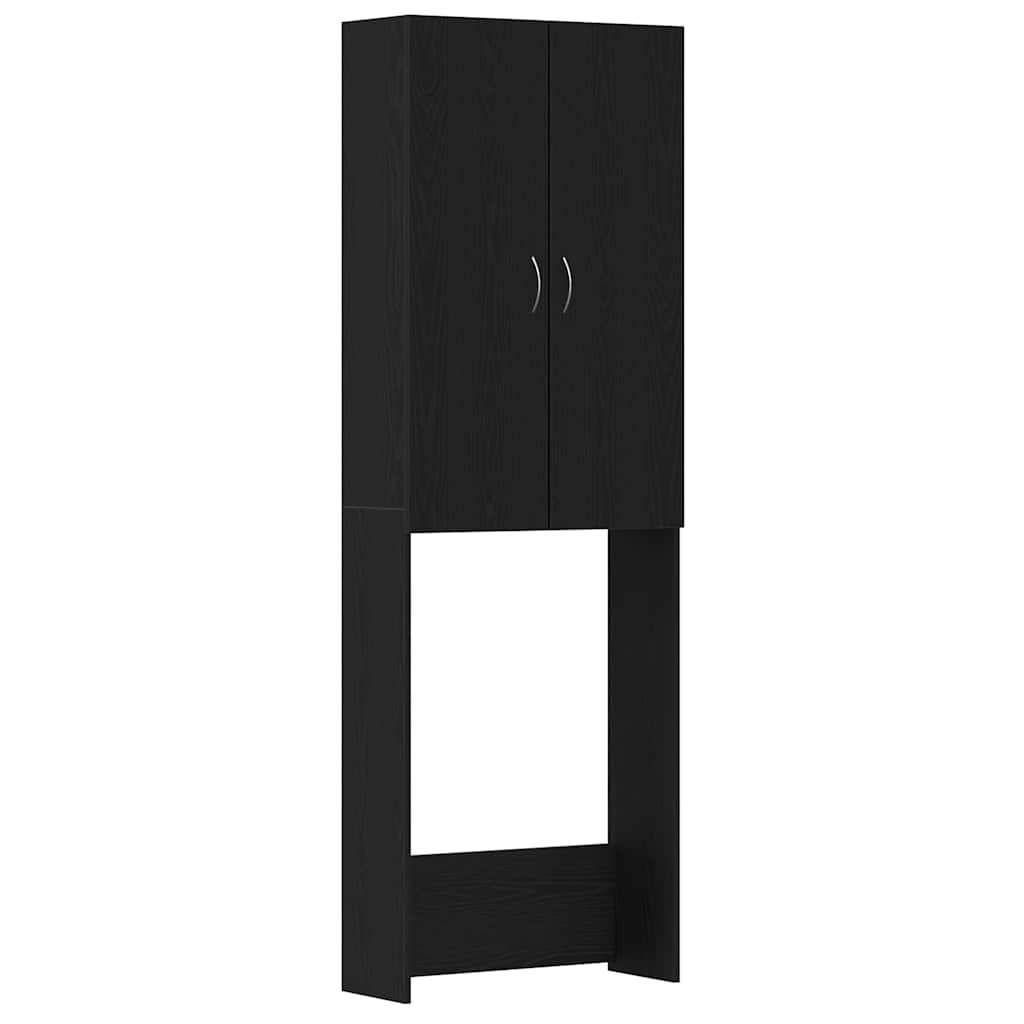 vidaXL Ντουλάπι Πλυντηρίου Ρούχων Μαύρο Δρυς 64x25,5x190 εκ.