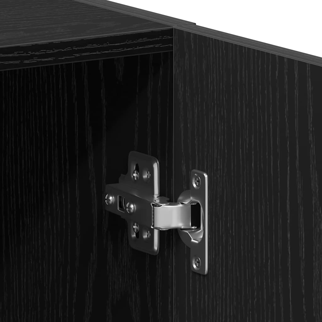 vidaXL Ντουλάπι Πλυντηρίου Ρούχων Μαύρο Δρυς 64x25,5x190 εκ.