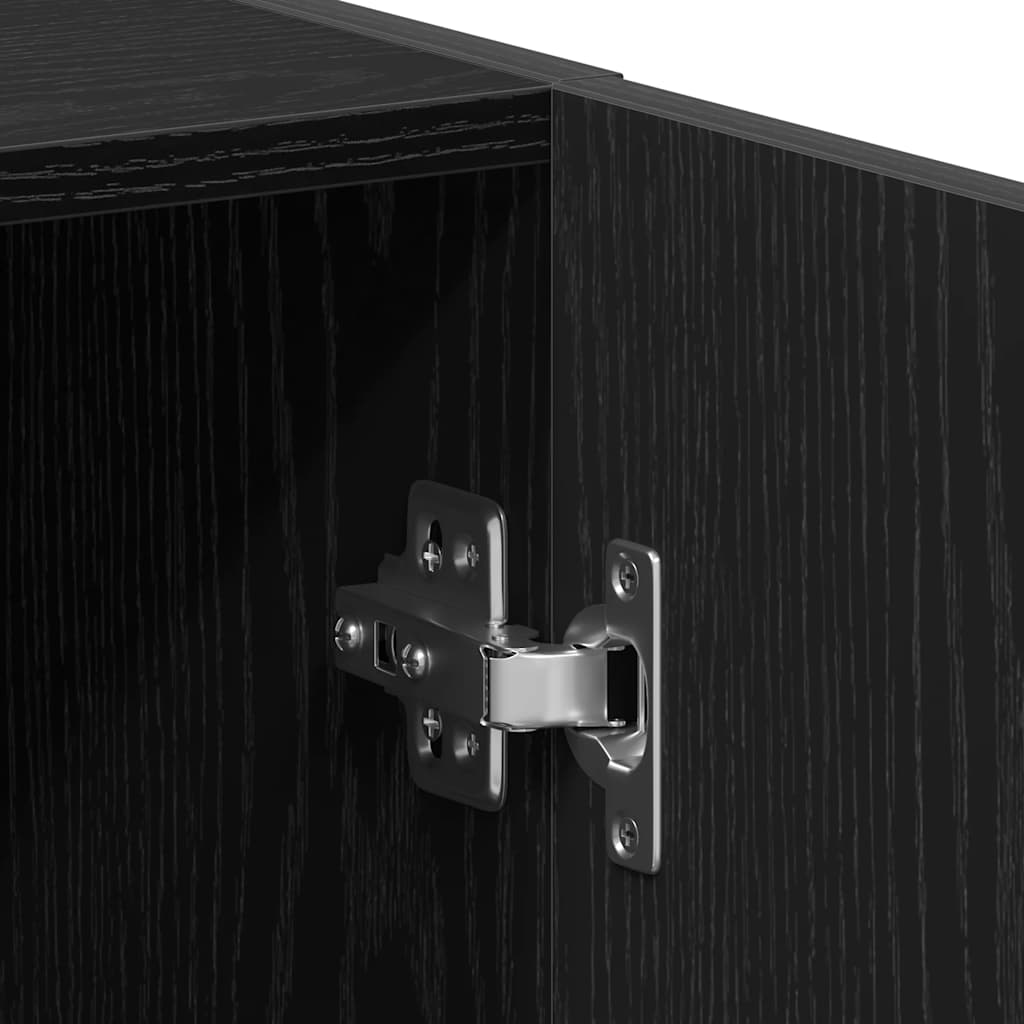 vidaXL Ντουλάπι Πλυντηρίου Ρούχων Μαύρο Δρυς 64x25,5x190 εκ.