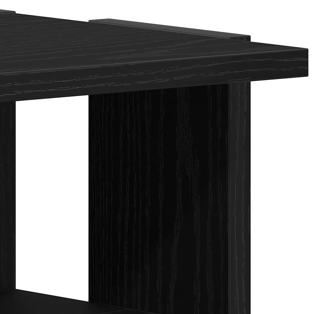 vidaXL Παπουτσοθήκη Μαύρη Δρυς 25x27x102 εκ. από Τεχνητό Ξύλο