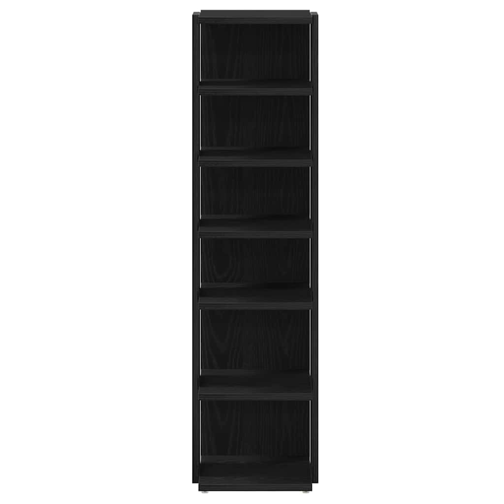 vidaXL Παπουτσοθήκες 2 τεμ. Μαύρη Δρυς 25x27x102 εκ. από Τεχνητό Ξύλο