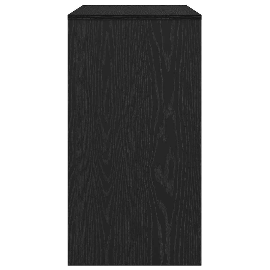 vidaXL Κονσόλα Τραπεζιού Μαύρη Δρυς 89 x 41 x 76,5 εκ. από Τεχνητό Ξύλο