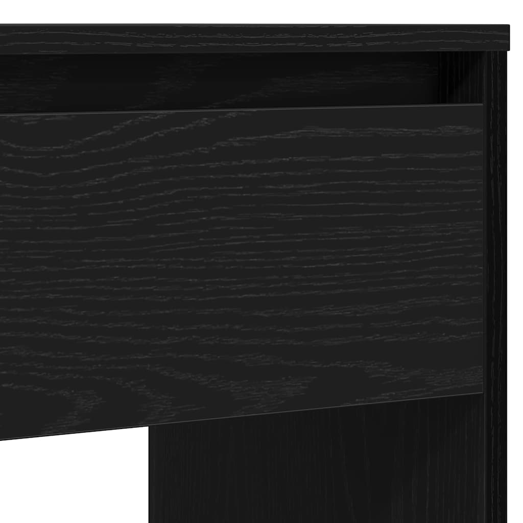vidaXL Κονσόλα Τραπεζιού Μαύρη Δρυς 89 x 41 x 76,5 εκ. από Τεχνητό Ξύλο