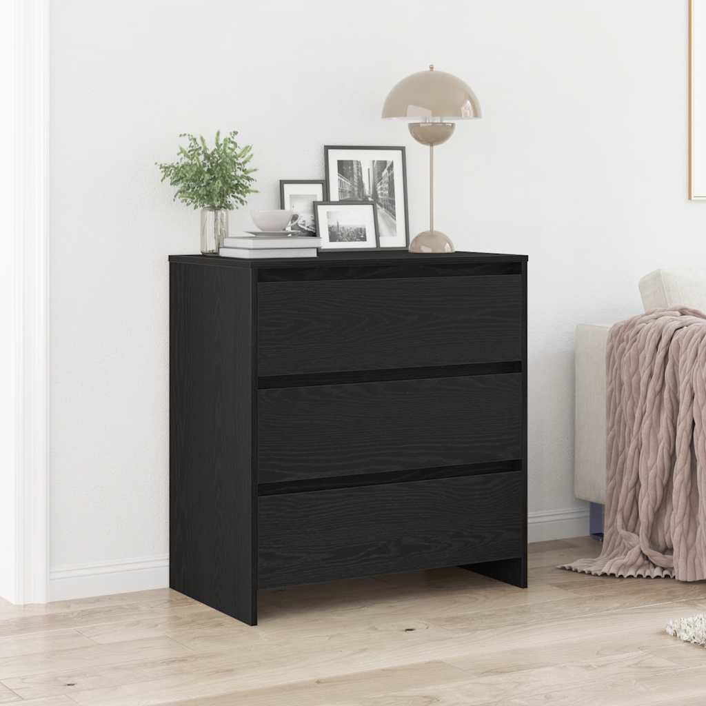 vidaXL Μπουφές Μαύρης Δρυός 70x41x75 εκ. από Τεχνητό Ξύλο