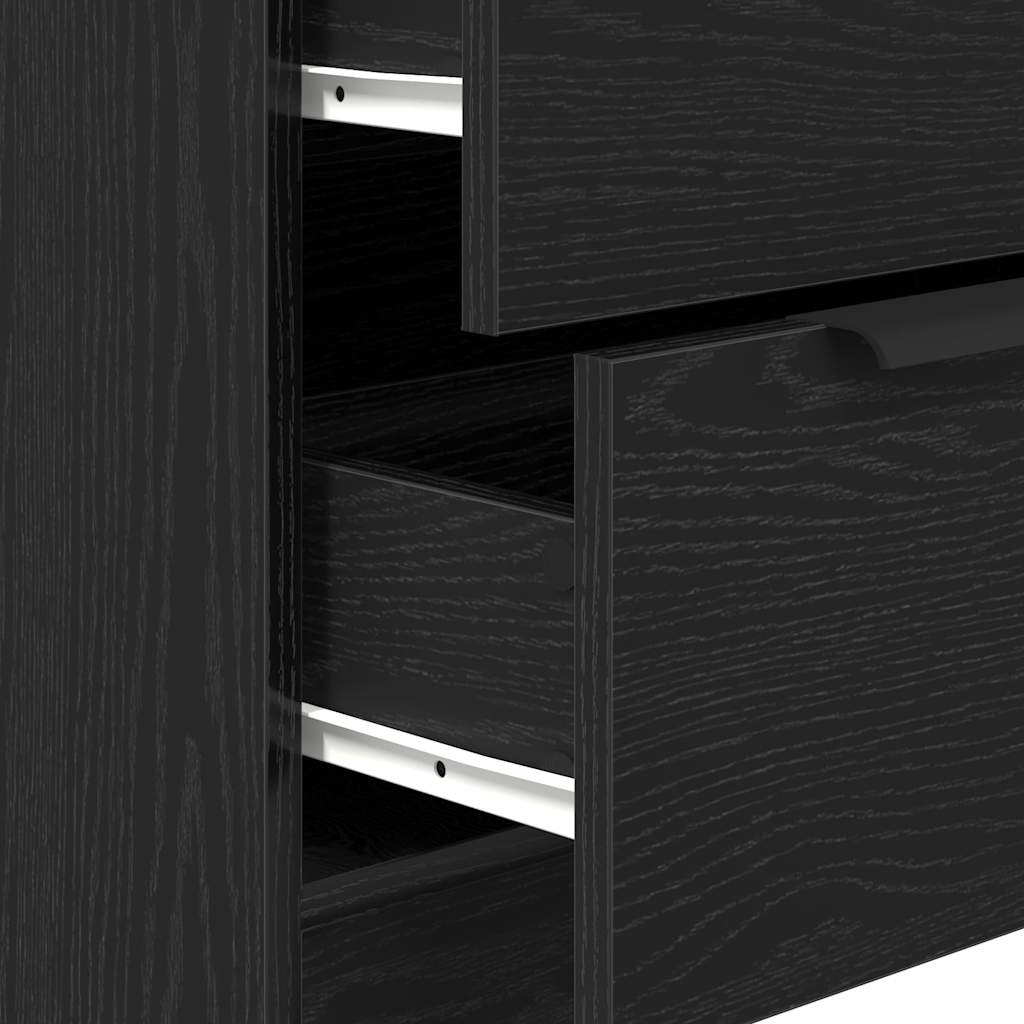vidaXL Πλαϊνό γραφείο Μαύρη Οξυά 60 x 30 x 70 εκ. Επεξεργασμένο ξύλο