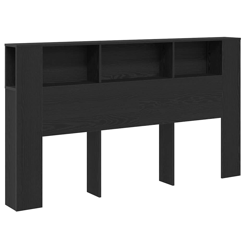 vidaXL Κρεβάτι με Κεφαλάρι Μαύρη δρυς 180 x 18.5 x 102.5 εκ.