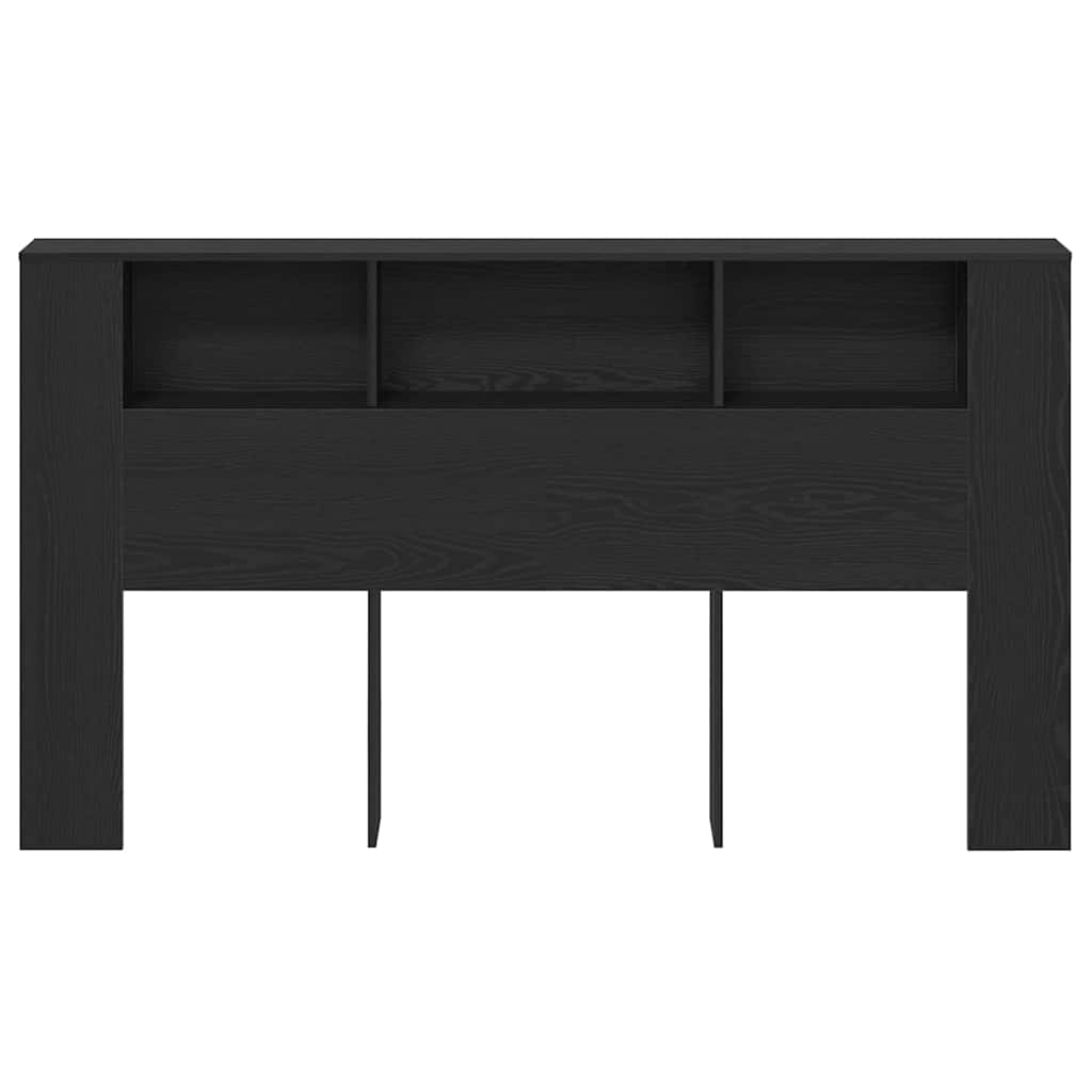 vidaXL Κρεβάτι με Κεφαλάρι Μαύρη δρυς 180 x 18.5 x 102.5 εκ.
