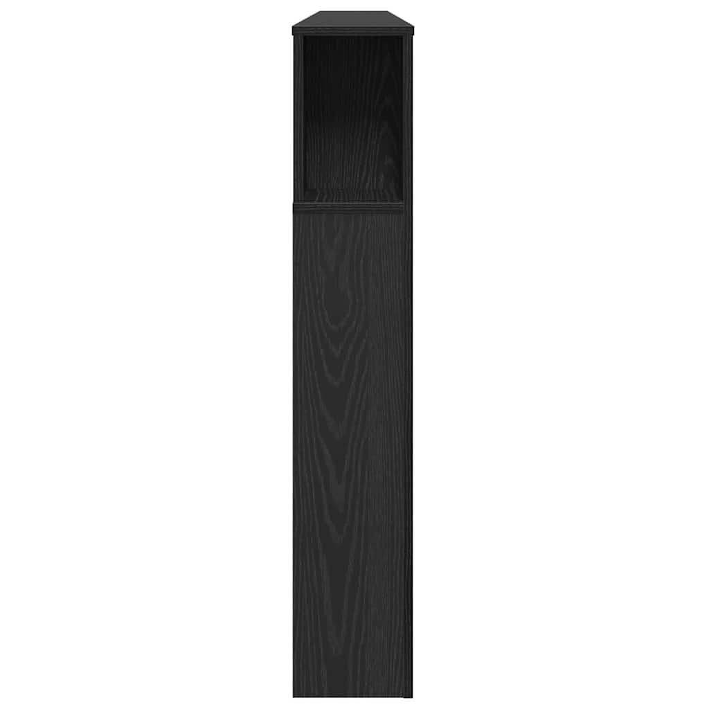vidaXL Κρεβάτι με Κεφαλάρι Μαύρη δρυς 180 x 18.5 x 102.5 εκ.
