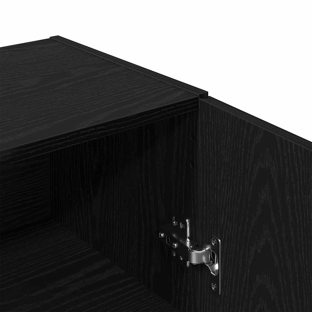 vidaXL Μπουφές Μαύρης Δρυός 69,5x34x90 εκ. από Τεχνητό Ξύλο