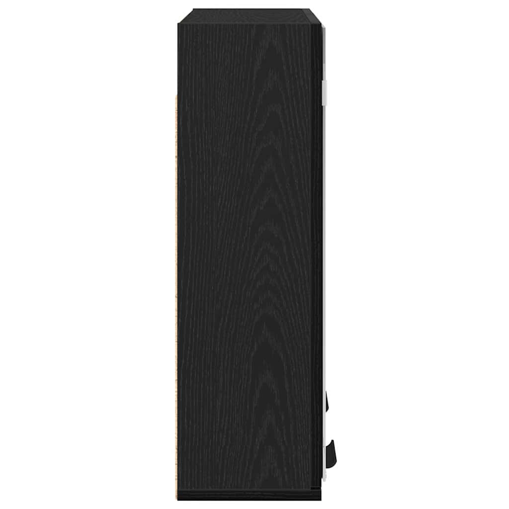 vidaXL Ντουλάπι μπάνιου με καθρέφτη με ράφι Μαύρη δρυς 64 x 20 x 67 εκ