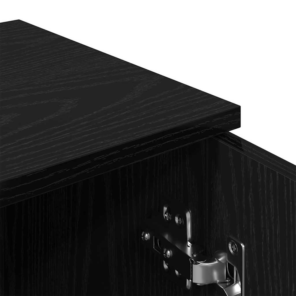 vidaXL Πλαϊνό γραφείο 2 pcs Μαύρη δρυς 30 x 30 x 70 εκ.