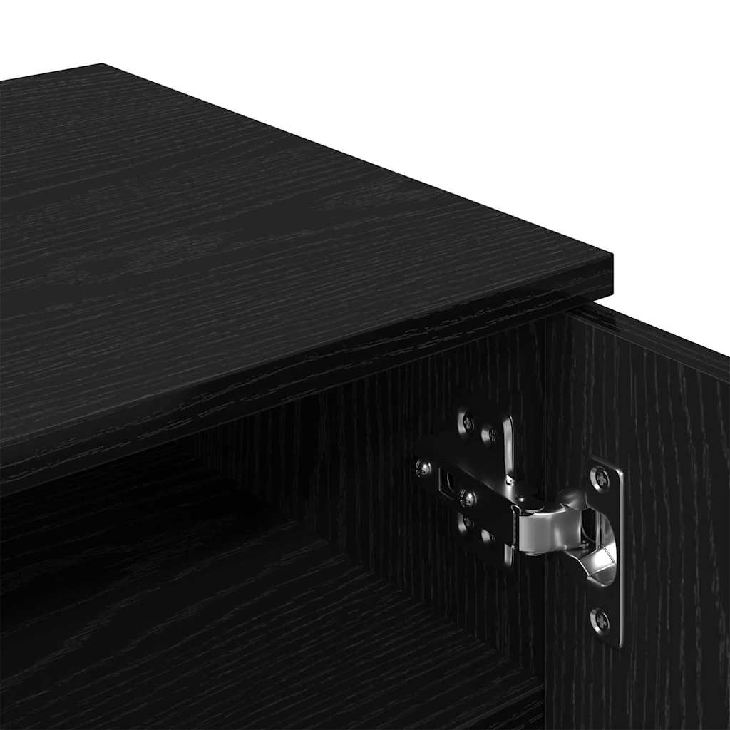 vidaXL Παπουτσοθήκη Μαύρη δρυς 29.5 x 35 x 101 εκ. Επεξεργασμένο ξύλο