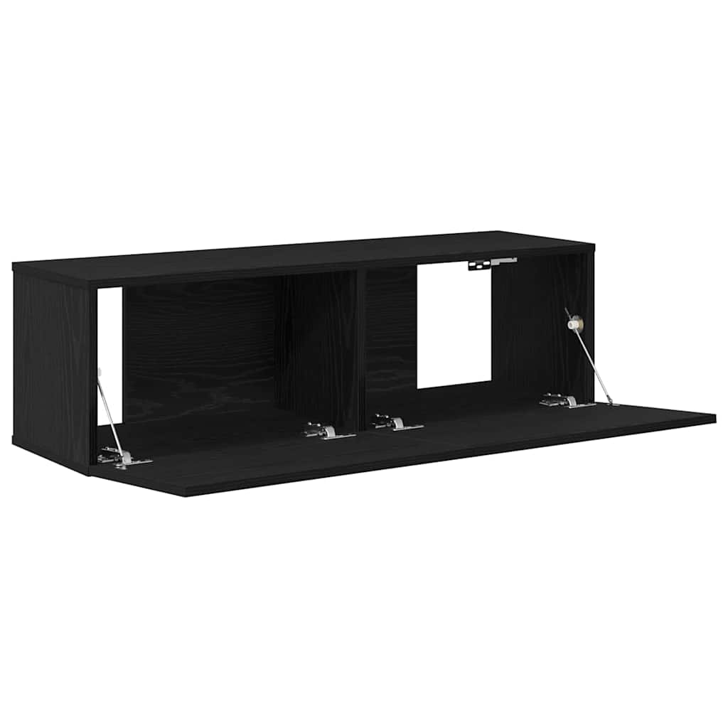 vidaXL Ντουλάπι TV 2 pcs Μαύρο 100 x 30 x 30 cm Επεξεργασμένο ξύλο