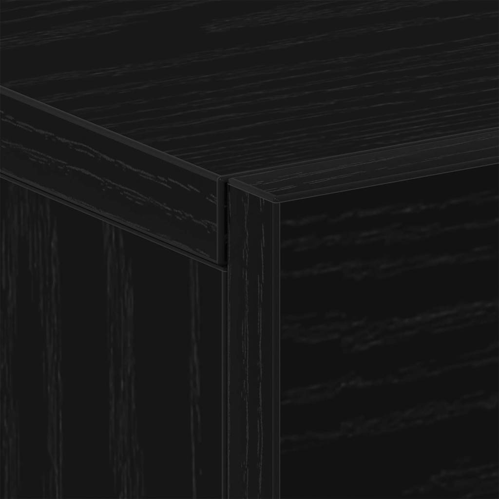 vidaXL Τοίχου κομοδίνο με συρτάρι 2 pcs Μαύρη Οξυά 35 x 35 x 20 εκ