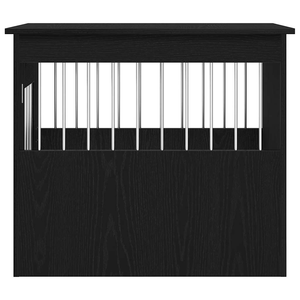 vidaXL Έπιπλα Κλουβιού για Σκύλους Μαύρο Δρυς 75x55x65 εκ. από Τεχνητό Ξύλο