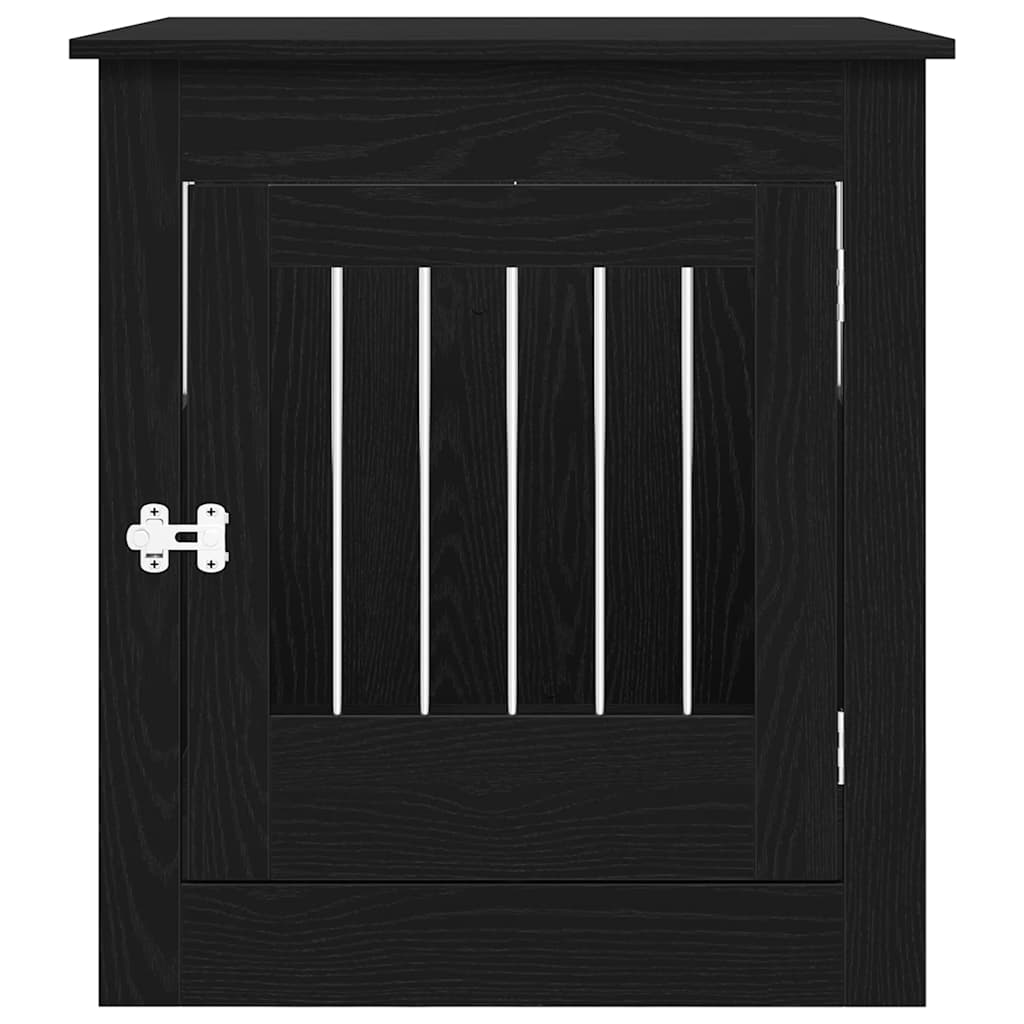 vidaXL Έπιπλα Κλουβιού για Σκύλους Μαύρο Δρυς 80x64,5x71 εκ. από Τεχνητό Ξύλο