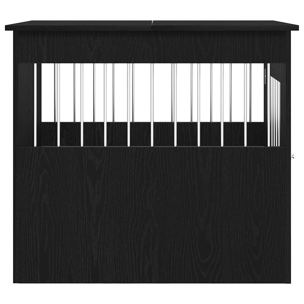 vidaXL Έπιπλα Κλουβιού για Σκύλους Μαύρο Δρυς 80x64,5x71 εκ. από Τεχνητό Ξύλο