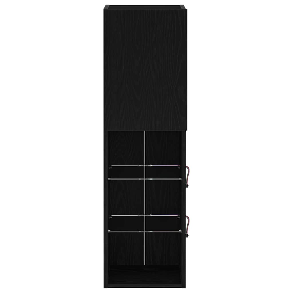 vidaXL Σετ επίπλου τηλεόρασης 2 pcs Μαύρη Οξυά 30,5 x 30 x 102 εκ