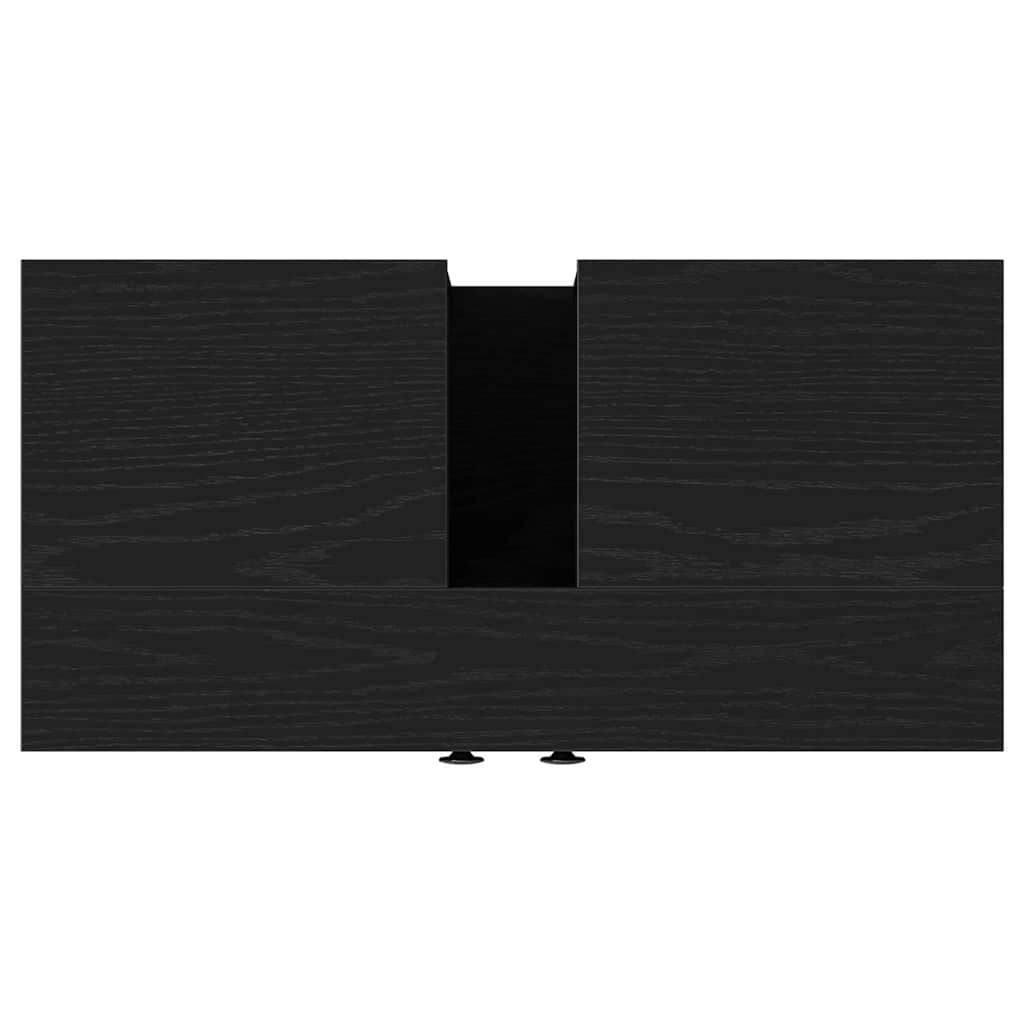 vidaXL Ντουλάπι Νιπτήρα Μπάνιου Μαύρο Δρυς 60x30x60 εκ. από Τεχνητό Ξύλο