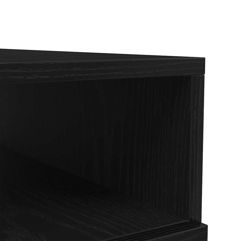 vidaXL Τραπεζάκι Σαλονιού με Φωτάκια LED Μαύρη Δρυς 90x49x40 εκ.