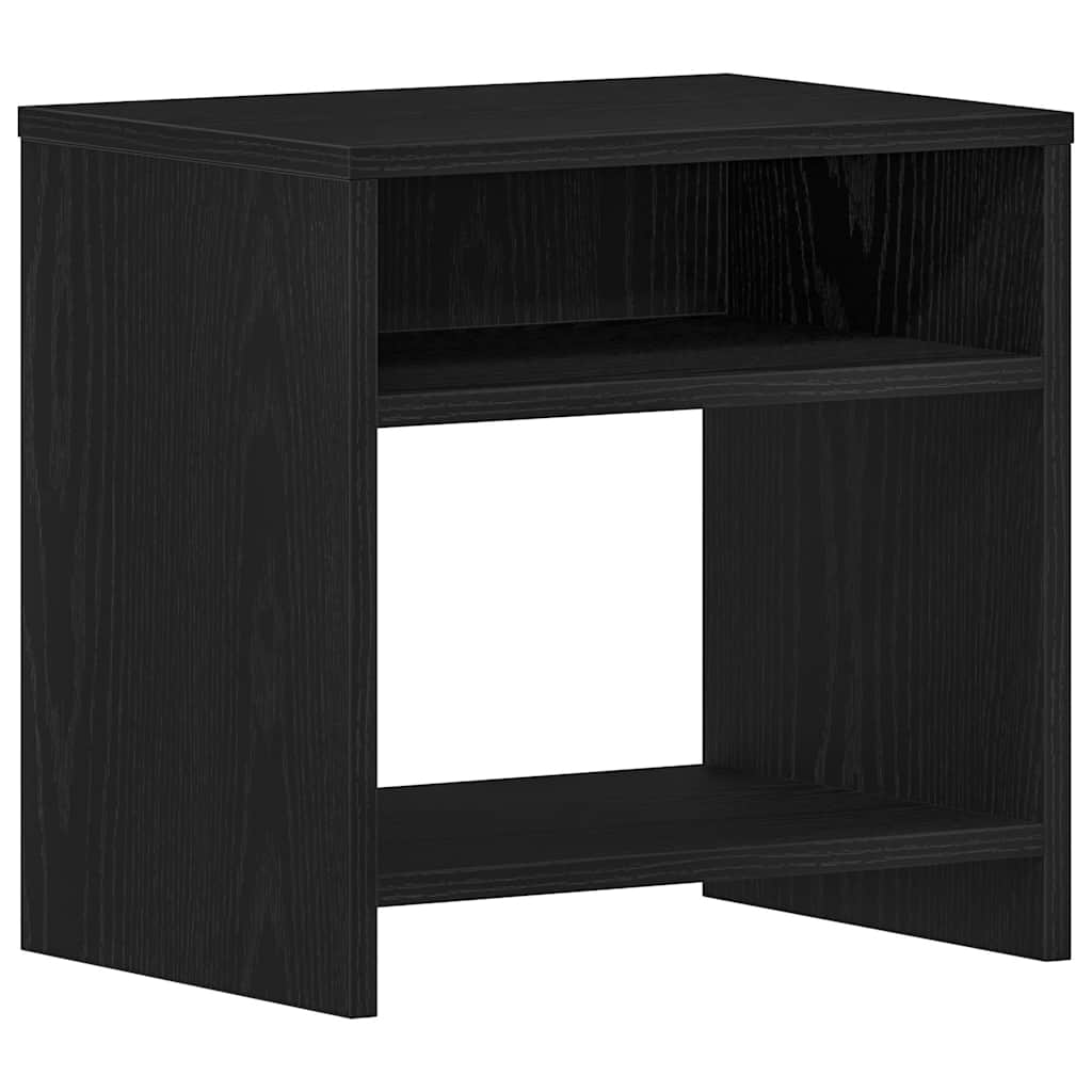 vidaXL Κομοδίνα 2 τεμ. Μαύρη Δρυς 40x30x40 εκ. από Τεχνητό Ξύλο