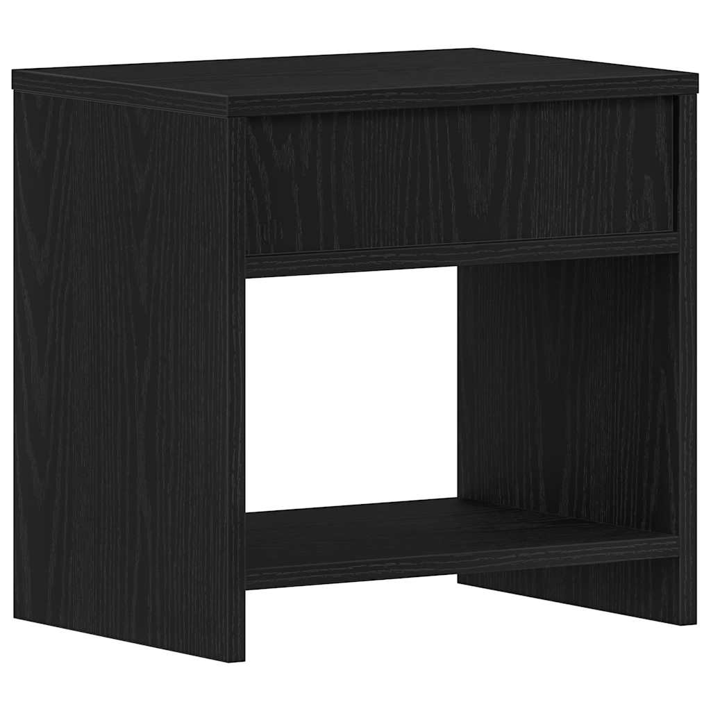 vidaXL Κομοδίνα 2 τεμ. Μαύρη Δρυς 40x30x40 εκ. από Τεχνητό Ξύλο
