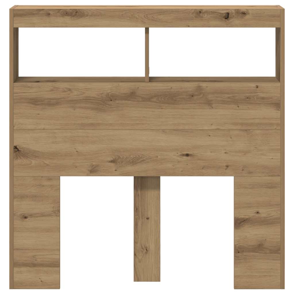 vidaXL Κεφαλάρι με Αποθηκευτικό Χώρο & LED Artisan Δρυς 100x17x102 εκ.